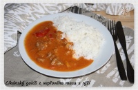Cikánský guláš z vepřového masa s rýží